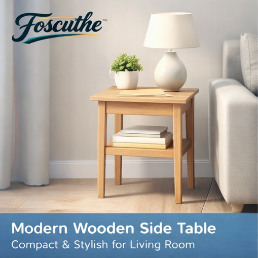 Foscuthe™ Modern Wooden Side Table – Compact & Stylish for Living Room, Wooden side table, modern side table, small living room furniture, compact side table, furniture for small spaces
